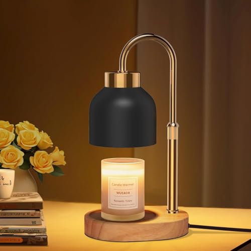 WUEAOA Kerzenwärmer Lampe, Duftlampe mit Timer und Dimmer,Duftlampe Elektrisch Home Decors, Schwarz von WUEAOA