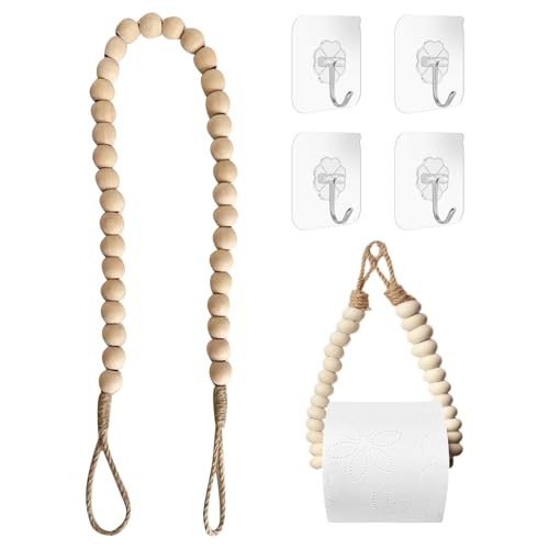 Holz Hanf Seil Toilettenpapierhalter,Toilettenpapierhalter 0hne Bohren, Vielseitiger Toilettenpapierhalter - Skandinavischer Stil - Deko, Wandmontage, Boho Stil, Langlebige und Umweltfreundliche Holz Hanf Seil Toilettenpapierhalter,Toilettenpapierhalter 0hne Bohren, Vielseitiger Toilettenpapierhalter - Skandinavischer Stil - Deko, Wandmontage, Boho Stil, Langlebige und Umweltfreundliche von WUERKIYA