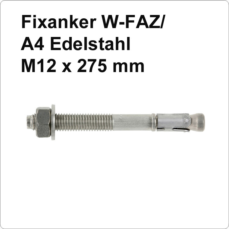 Fixanker Würth FAZ -180- M12x275A4 Edelstahl Fixanker Würth FAZ -180- M12x275A4 Edelstahl von WÜRTH
