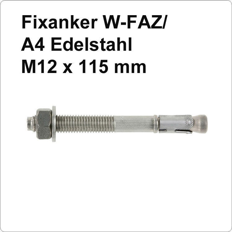 Fixanker Würth FAZ-20-40-M12x115 A4 Edelstahl Fixanker Würth FAZ-20-40-M12x115 A4 Edelstahl von WÜRTH