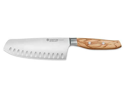 WÜSTHOF Amici Santoku 17 cm, Braun,silber von WÜSTHOF