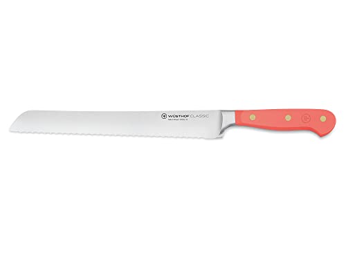 WÜSTHOF Classic Brotmesser 23 cm mit Präzisions-Doppelwelle, Coral Peach (Orange) von WÜSTHOF