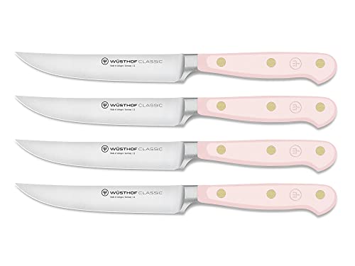 WÜSTHOF Classic Steakmesser-Satz mit 4 Messern, 12 cm, Pink Himalayan Salt (Rosa) von WÜSTHOF