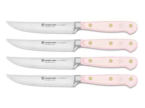 WÜSTHOF Classic Steakmesser-Satz mit 4 Messern, 12 cm, Pink Himalayan Salt (Rosa) von WÜSTHOF