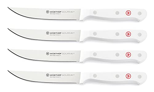 WÜSTHOF Classic Steakmesser-Satz mit 4 Messern, 12 cm, weiß von WÜSTHOF