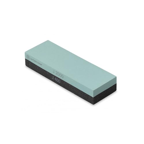 WÜSTHOF Abziehstein J400/2000, 15 x 5 x 2,5 cm, Schwarz / Grün von WÜSTHOF
