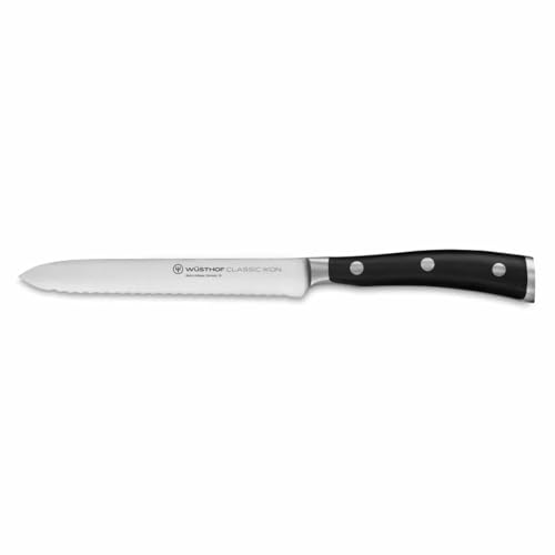 WÜSTHOF Classic Ikon Aufschnittmesser 14 cm, Schwarz von WÜSTHOF