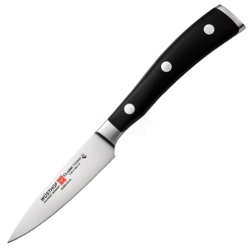 Wüsthof Gemüsemesser 9 cm, Classic Ikon (4086-7/09), rostfreier Edelstahl, ergonomischer Griff, hochwertiges Küchenmesser, Spickmesser von WÜSTHOF