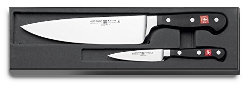 Wüsthof Messersatz 2-teilig, Classic (9755), Profi-Messerset inkl. Kochmesser (20 cm Klinge) und Gemüsemesser (9 cm), sehr scharfe Kochmesser von WÜSTHOF