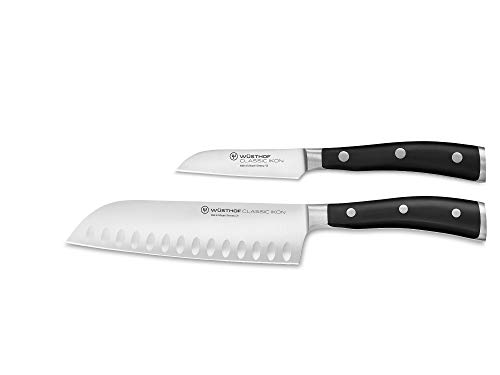WÜSTHOF Classic Ikon Messersatz mit 2 Messern, Schwarz von WÜSTHOF