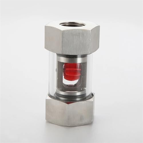1/4" 3/8" 1/2" 3/4" 1" BSPT Innengewinde Inline SS304 Edelstahl-Durchflussanzeiger mit Laufrad Hydrauliköl Wasser (normaler Körper, 1/4") von WUGMCNFBC