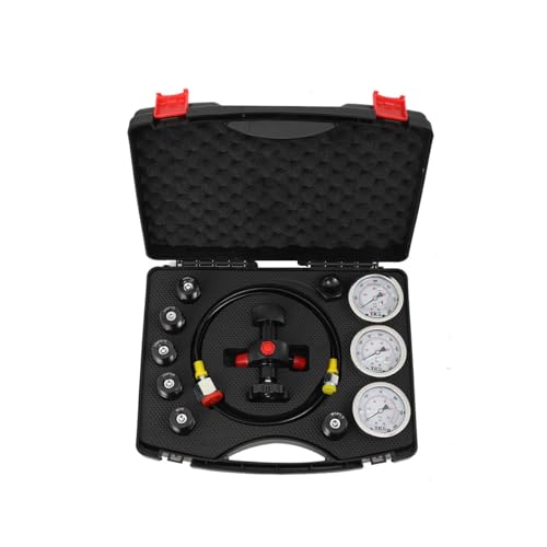Hydraulik-Messgerät-Testkit, kompletter hydraulischer Stickstoffspeicher, mit Druckmessgeräten, Adaptern, für genaue Messungen Hydraulik-Messgerät-Testkit, kompletter hydraulischer Stickstoffspeicher, mit Druckmessgeräten, Adaptern, für genaue Messungen von WUGMCNFBC
