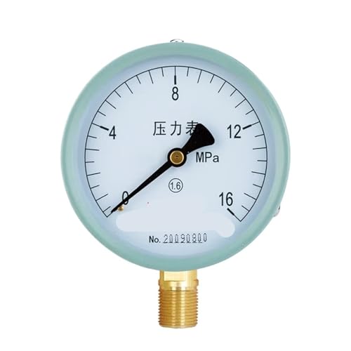 Y-100 Gewöhnliches Druckmessgerät, Zifferblattdurchmesser 100 mm, Zeiger, Wasserdruckmessgerät, Öldruckmessgerät, Luftdruckmessgerät, Vakuummessgerät, 0–1,6 MPa (0–16 MPa) von WUGMCNFBC
