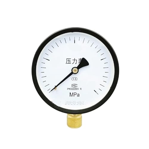 Y-100 Gewöhnliches Manometer Luftdruckmessgerät Wasserdruck Öldruckmessgerät 0-1,6 MPa 0~10 MPa (-0,1~0 MPa) von WUGMCNFBC