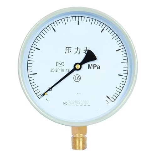 Y-150 Manometer Radialzeiger Wasserdruckmessgerät Öldruckmessgerät Luftdruckmessgerät Zifferblattdurchmesser 150 mm -0,1 + 0,5 MPa (0–4 MPa) von WUGMCNFBC