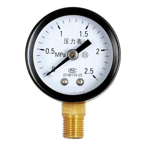 Y-40 Manometer Radialzeiger Wasserdruckmessgerät Öldruckmessgerät Luftdruckmessgerät Zifferblattdurchmesser 40 mm 0–2,5 MPa (0–2,5 MPa) von WUGMCNFBC