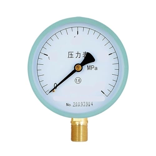 Y100 Manometer Unterdruckmessgerät Vakuumdruckmessgerät Hydrauliköldruckmessgerät Luftdruck Wasserdruckmessgerät 1,6 Stufe 00,1 MPa (0-1 MPa) von WUGMCNFBC
