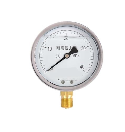 YTN-100 Seismisches Druckmessgerät, radiales seismisches ölgefülltes Leitungswasserdruckmessgerät, Öldruckmessgerät, Luftdruckmessgerät, Vakuummessgerät, 0–60 MPa [100 mm Zifferblatt, 1,6 Stufen] (0 von WUGMCNFBC