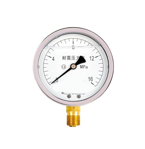 YTN-100 Seismisches Druckmessgerät, radiales seismisches ölgefülltes Leitungswasserdruckmessgerät, Öldruckmessgerät, Luftdruckmessgerät, Vakuummessgerät, 0–60 MPa [100 mm Zifferblatt, 1,6 Stufen] (0 von WUGMCNFBC