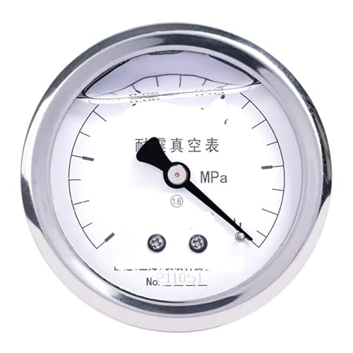 YTN-100Z Seismisches Druckmessgerät axiales ölgefülltes Edelstahl-Druckmessgerät Wasserdruck Öldruck Luftdruckmessgerät 0-25 MPa (0-2,5 MPa) von WUGMCNFBC