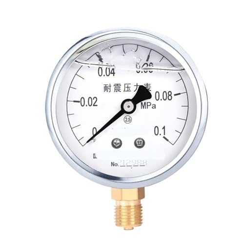 YTN-60 Radiales seismisches Druckmessgerät, ölgefülltes Druckmessgerät, 2,5-stufiges Luftdruckmessgerät, Hydrauliköldruckmessgerät, Wasserdruckmessgerät, 0–1,6 MPa (0–0,1 MPa) von WUGMCNFBC