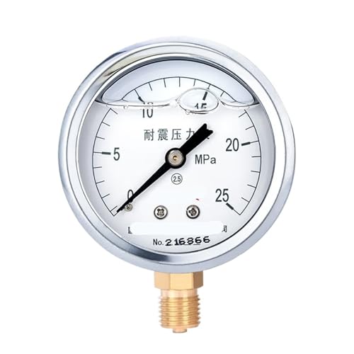 YTN-60 Radiales seismisches Druckmessgerät, ölgefülltes Druckmessgerät, 2,5-stufiges Luftdruckmessgerät, Hydrauliköldruckmessgerät, Wasserdruckmessgerät, 0–1,6 MPa (0–25 MPa) von WUGMCNFBC