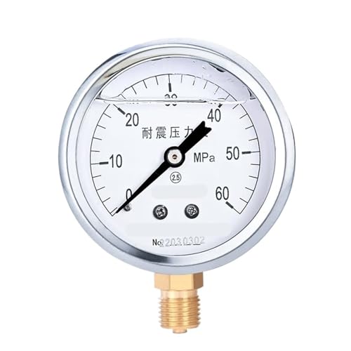 YTN-60 Radiales seismisches Druckmessgerät, ölgefülltes Druckmessgerät, 2,5-stufiges Luftdruckmessgerät, Hydrauliköldruckmessgerät, Wasserdruckmessgerät, 0–25 MPa (0–60 MPa) von WUGMCNFBC