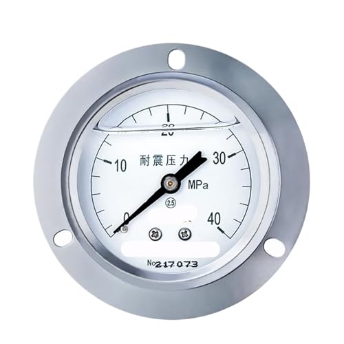 YTN-60ZT Erdbebensicheres Vakuumdruckmessgerät, 60 mm axial, 2,5-stufiges Zeiger-Vakuummessgerät, Öldruckmessgerät, Wasserdruckmessgerät, 0–6 MPa (0–40 MPa) von WUGMCNFBC