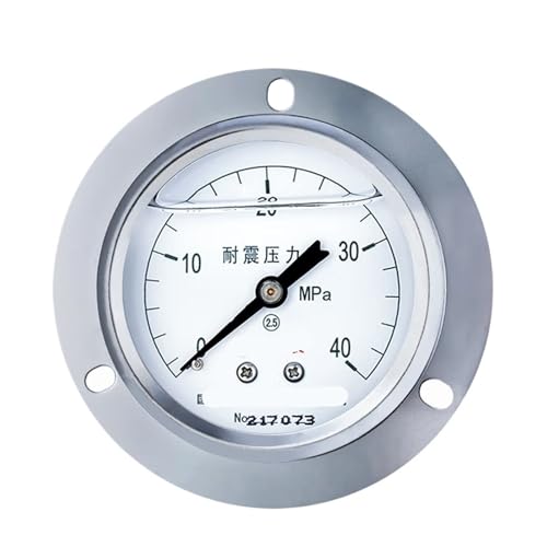 YTN-60ZT Seismisches Druckmessgerät, Edelstahl, Hydraulikmessgerät, axial, seismischer Hochdruck, 2,5 Grad, Gewinde 14 x 1,5, 0–25 MPa (0–40 MPa) von WUGMCNFBC