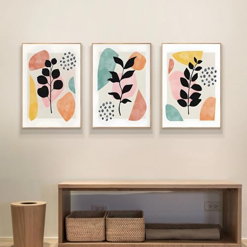 Leinwanddrucke,3 Stück-Abstrakte Geometrische Muster Wand Leinwand Malerei Böhmischen Schwarz Pflanzen Linien Punkte Poster Drucken Kunst Bild für Wohnzimmer Dekoration-50*70cm/(20*27 Zoll)Ungerahmt Leinwanddrucke,3 Stück-Abstrakte Geometrische Muster Wand Leinwand Malerei Böhmischen Schwarz Pflanzen Linien Punkte Poster Drucken Kunst Bild für Wohnzimmer Dekoration-50*70cm/(20*27 Zoll)Ungerahmt von WUHBCZ