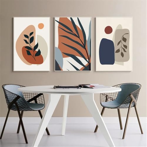 Wandkunst-Abstrakte Leinwand Malerei Pflanzen Nude Drucken Boho Wand Poster Blatt Poster Vintage Wand Bilder Wohnzimmer Küche Schlafzimmer Zimmer Wohnkultur-60*70cm*3/24*27Zoll*3 Stück (ohne Rahmen) von WUHBCZ
