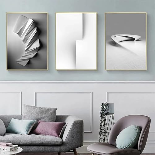 Wandkunst Dekor,Set von 3-Abstrakte Schwarz Weiß Geometrische Raum Kunst Wand Kunst Leinwand Malerei Poster Drucke Nordisch Linie Bilder für Wohnzimmer Hause Dekoration-40*60cm/(16*24 Zoll)Ungerahmt Wandkunst Dekor,Set von 3-Abstrakte Schwarz Weiß Geometrische Raum Kunst Wand Kunst Leinwand Malerei Poster Drucke Nordisch Linie Bilder für Wohnzimmer Hause Dekoration-40*60cm/(16*24 Zoll)Ungerahmt von WUHBCZ
