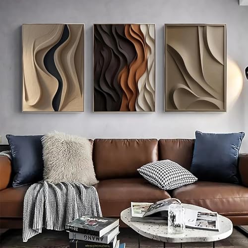 Wandkunst Dekor,Set von 3-Abstrakte Vision Strukturierte Falten Minimalistischen Wand Kunst Moderne Leinwand Malerei Poster Drucke für Wohnzimmer Schlafzimmer Dekoration-40*60cm/(16*24 Zoll)Ungerahmt Wandkunst Dekor,Set von 3-Abstrakte Vision Strukturierte Falten Minimalistischen Wand Kunst Moderne Leinwand Malerei Poster Drucke für Wohnzimmer Schlafzimmer Dekoration-40*60cm/(16*24 Zoll)Ungerahmt von WUHBCZ