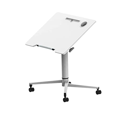 Overbed Tisch Multifunktions Lifting Computer Schreibtisch Overd Tisch, Einstellbare Neigung Überbed Nachttisch mit Rädern für Home Office von WUHUQN