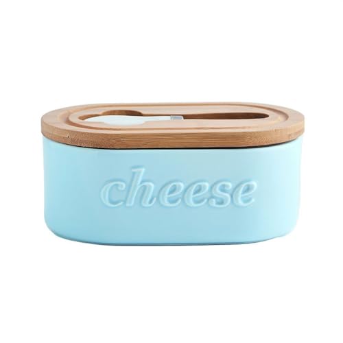 butterdose mit deckel einfach keramik butterdose käse butter deckel holz butterdose mit messer butterdose lebensmittel käse knusprig geschirr butter butterdose von WUHUQN
