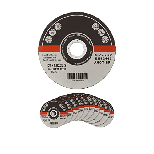 Trennscheiben 125mm x 1mm 100 Stück INOX Extradünn Edelstahl Metall Schleif Flexscheiben Trennscheiben 125mm x 1mm 100 Stück INOX Extradünn Edelstahl Metall Schleif Flexscheiben von WUIIEN