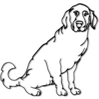 Labrador Oder Golden Retriever Metall Wanddeko Und Skulptur von WUIMetalWallArt