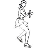 Tennisspielerin Wanddekor Und Skulptur Tennisspielerin Wanddekor Und Skulptur von WUIMetalWallArt