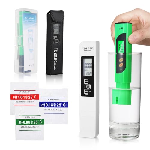 Wassertester,3 in 1 LCD Digital Wasserhärte Tester Mit Hintergrundbeleuchtung, TDS Messgerät/TDS EC WasserTester Für Teich,Trinkwasser, Aquarium, Schwimmbad, Pool von WUIOWPPIC