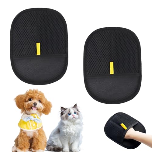 Tierhaarentferner Handschuh Fell Magnet Handschuh Katzenhaare Katzenhaarentferner Handschuh Hundehaare Entfernen Pet Hair Remover Glove Haarentfernungshandschuh Handschuh Tierhaarentfernung, 2 Stück von WUIOWPPIC