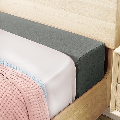 Matratzenkeil, zum Füllen der Lücke zwischen Matratze und Kopfteil/Wand/Bett, Liebesbrücke für Matratzen für alle gängigen Matratzen, Hochdichter Schwamm mit abnehmbarem Bezug(100x10x10cm-dúnkelgrau) von WUIOYNF