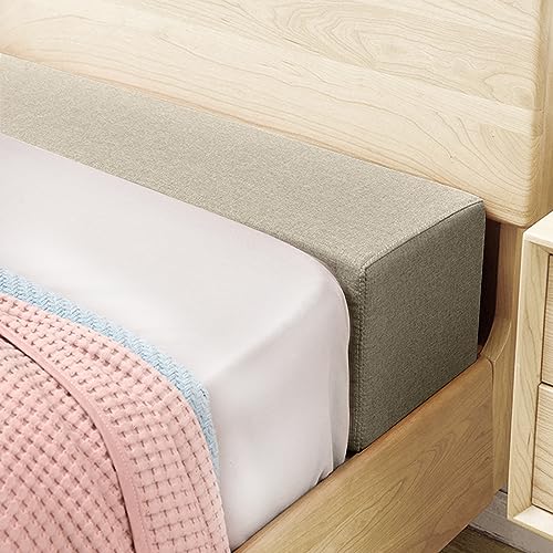 Matratzenkeil, zum Füllen der Lücke zwischen Matratze und Kopfteil/Wand/Bett, Liebesbrücke für Matratzen für alle gängigen Matratzen, Hochdichter Schwamm mit abnehmbarem Bezug(100x12x15cm-Beige) von WUIOYNF