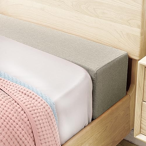 Matratzenkeil, zum Füllen der Lücke zwischen Matratze und Kopfteil/Wand/Bett, Liebesbrücke für Matratzen für alle gängigen Matratzen, Hochdichter Schwamm mit abnehmbarem Bezug(100x20x12cm-héllgrau) von WUIOYNF