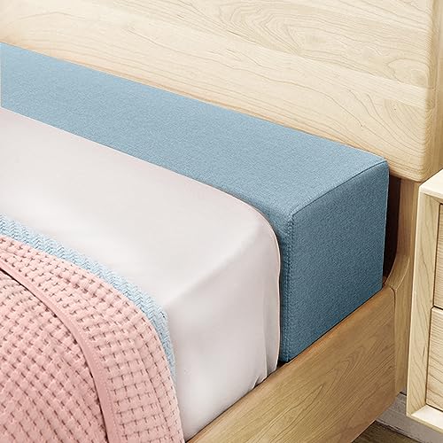 Matratzenkeil, zum Füllen der Lücke zwischen Matratze und Kopfteil/Wand/Bett, Liebesbrücke für Matratzen für alle gängigen Matratzen, Hochdichter Schwamm mit abnehmbarem Bezug(119x10x12cm-grau Blau) von WUIOYNF