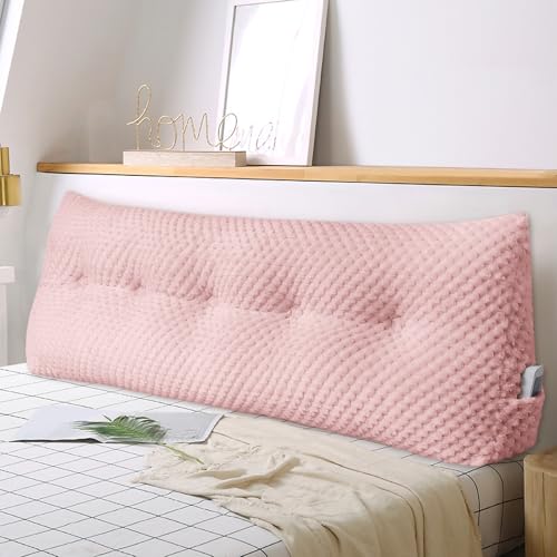 WUIOYNF Weiches Keilkissen Bett Großes Rückenkissen, bequem und stützend, Lesekissen Wandkissen Lendenkissen für Couch und Betten, Stützkissen, Nackenkissen mit abnehmbarem Bezug(Rosa-180x20x50cm) WUIOYNF Weiches Keilkissen Bett Großes Rückenkissen, bequem und stützend, Lesekissen Wandkissen Lendenkissen für Couch und Betten, Stützkissen, Nackenkissen mit abnehmbarem Bezug(Rosa-180x20x50cm) von WUIOYNF