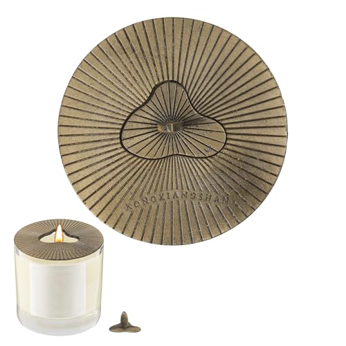 Candle Topper Kerzenaufsätze, Duftkerzen-Abdeckung, moderner Kerzen-Top-Abdeckung für Damen, Kerzen-Zubehör, Glas-Kerzen-Deckel, hilft der Kerze gleichmäßig zu brennen von WUISOLQP