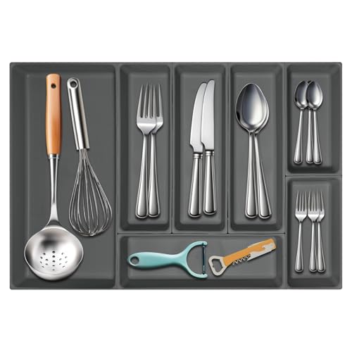 WUITOKI Besteckkasten für Schublade 60cm aus Plastik, anthrazit, modular, 52x35x6cm WUITOKI Besteckkasten für Schublade 60cm aus Plastik, anthrazit, modular, 52x35x6cm von WUITOKI