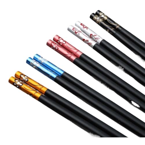 1 Paar modische Essstäbchen, chinesische Essstäbchen, wiederverwendbar, Geschirr, Essstäbchen für Geschenk, Sushi-Essstäbchen (A blau) von WUJIHE