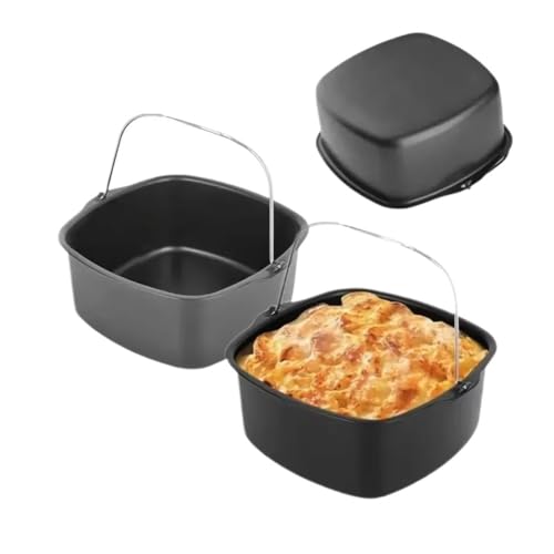 WUJIHE Antihaft-Kuchenform, Luftfritteuse und ofenfeste Form mit Griffen, Mehrzweck-Backgeschirr für Pizza/Kuchen/Desserts, Backblech (C 20,3 cm) von WUJIHE