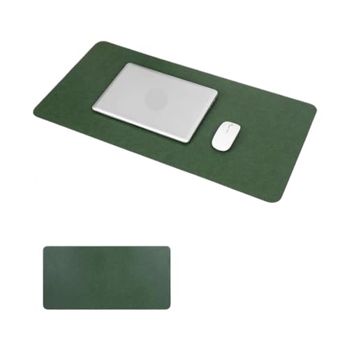 WUJIHE Schreibtischunterlage mit Retro-Rindsleder-Muster, schmutzabweisend, doppelseitiges Mauspad, bereit und stilvoll, Schreibtisch-Computermatte, Leder-Pads (grau-grün, 45 x 90 cn) von WUJIHE